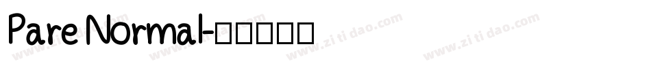Pare Normal字体转换